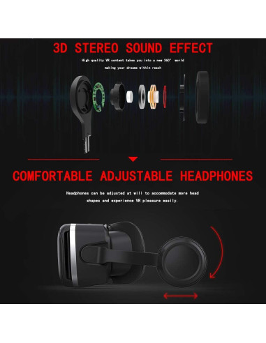 Auriculares VR SHINECON para iPhone y Android 4.7-6"
