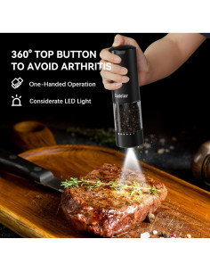 Juego de Molinillos Eléctricos de Sal y Pimienta Zadelar 95ml 2