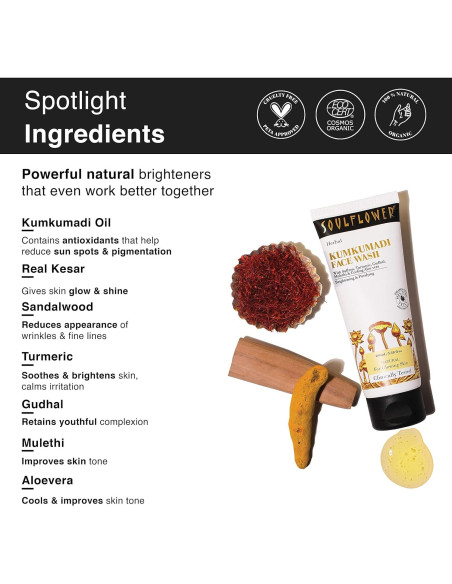 Limpiador Facial Kumkumadi Soulflower 100ml - Natural y Vegano Limpiador Facial Kumkumadi Soulflower 100ml - Natural y Vegano