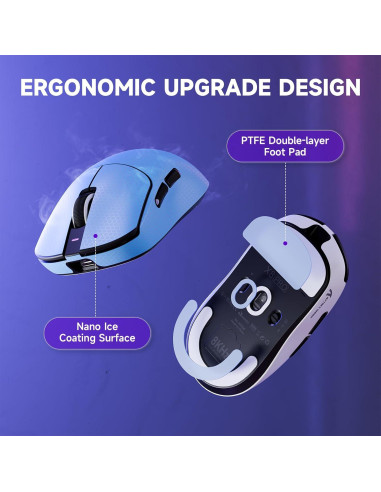 Ratón Gaming Inalámbrico MAMBASNAKE X8 PRO 40000 DPI Ergonómico