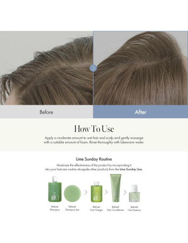 Champú Refrescante Lima Domingo 450 ml - Exfoliante y Limpieza Profunda