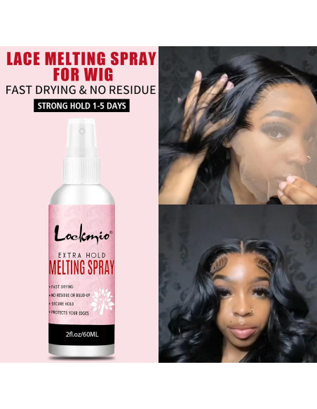 Kit de Peluca 15 Piezas Lockmio - Spray, Cera, Control de Bordes