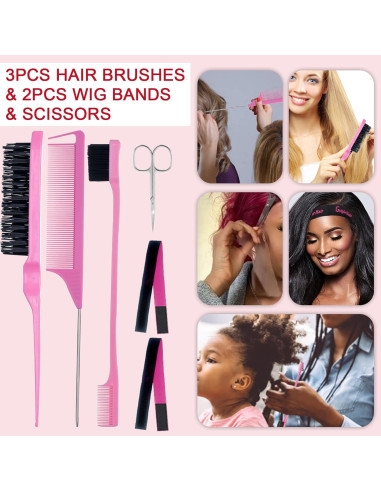 Kit de Peluca 15 Piezas Lockmio - Spray, Cera, Control de Bordes