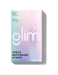 Tiras Blanqueadoras de Dientes Glim - 42 Tiras (21 Tratamientos) Veganas