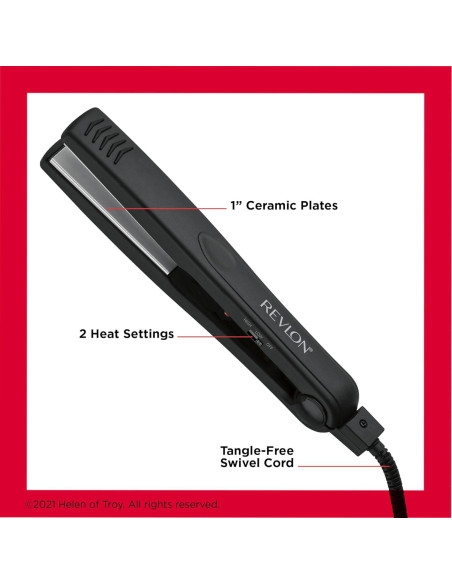 Alisador de Cerámica Revlon 2.54 cm - Resultados Rápidos