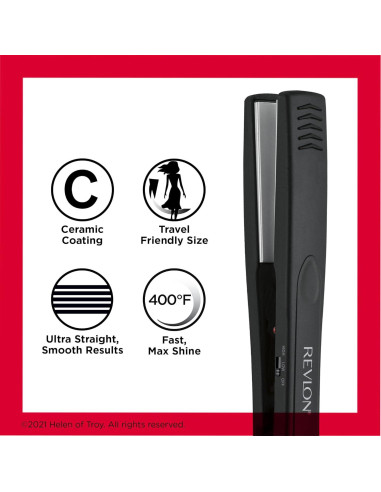 Alisador de Cerámica Revlon 2.54 cm - Resultados Rápidos