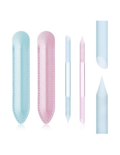 Giantree 2 Empujadores de Cutículas de Vidrio con Estuche