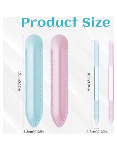 Giantree 2 Empujadores de Cutículas de Vidrio con Estuche 2