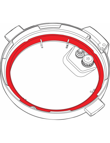 Anillo de Sellado Instant Pot 8 Qt - 2 Pack, Silicona Transparente