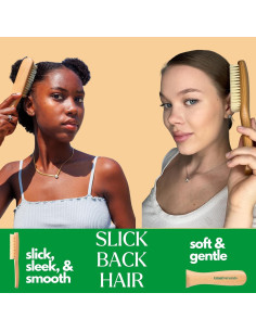 Cepillo Suavizante de Cerda de Jabalí GranNaturals - Mango de Madera Natural 2