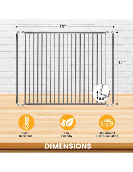Estante para Horno de Aire GWY Acero Inoxidable 40.64x30.48cm