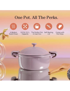 Olla Perfecta de Hierro Fundido Nuestra Lugar 5.5 Qt Esmaltada 2