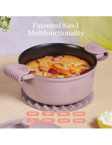 Olla Perfecta de Hierro Fundido Nuestra Lugar 5.5 Qt Esmaltada