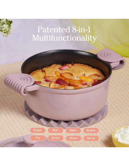 Olla Perfecta de Hierro Fundido Nuestra Lugar 5.5 Qt Esmaltada