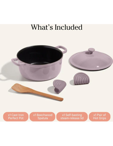 Olla Perfecta de Hierro Fundido Nuestra Lugar 5.5 Qt Esmaltada