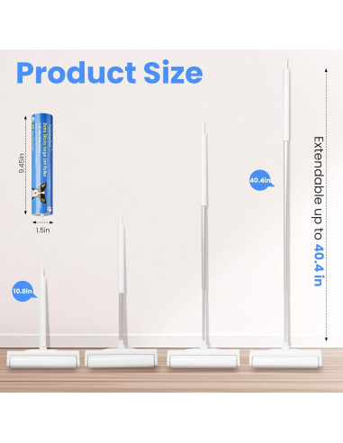 Rodillo de Pelusa YabeePet 40.4'' Mango Telescópico Extra Pegajoso