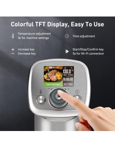 Cocinero Sous Vide KitchenBoss G320PS WiFi 1100W Acero Inoxidable 2