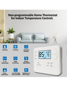Termostato Miuputake STN621 Blanco 24V Bomba de Calor 2