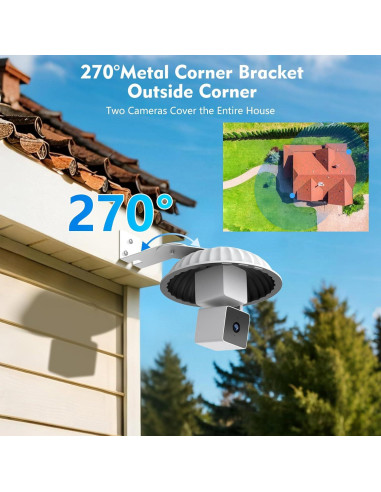 Paquete de 2 Soportes de Pared con Cubierta para WYZE Cam V3