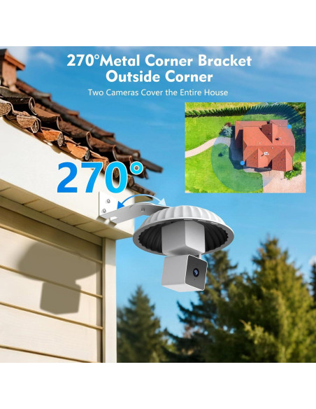 Paquete de 2 Soportes de Pared con Cubierta para WYZE Cam V3