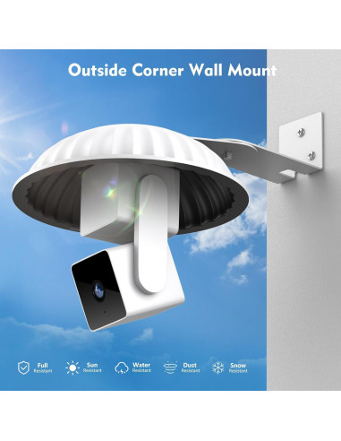 Paquete de 2 Soportes de Pared con Cubierta para WYZE Cam V3