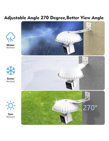Paquete de 2 Soportes de Pared con Cubierta para WYZE Cam V3