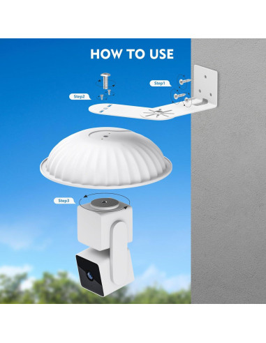 Paquete de 2 Soportes de Pared con Cubierta para WYZE Cam V3