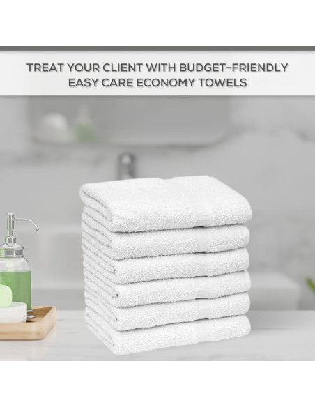 12 Toallas de Baño Económicas TEXTILES DE ORO 61x122 cm Algodón