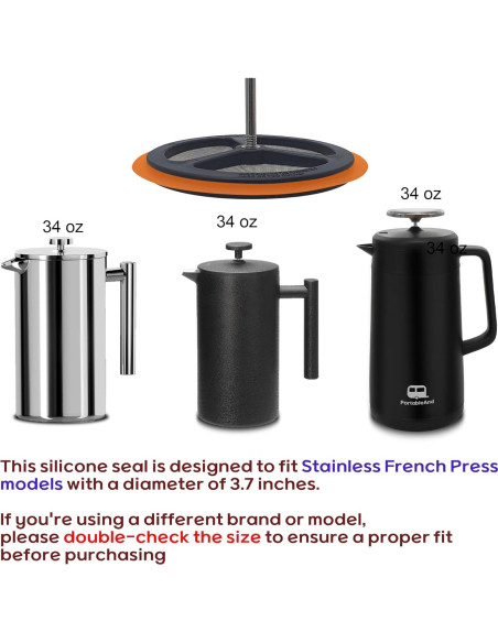 Filtros de Malla de Repuesto PortableAnd para Prensa Francesa 1000 ml