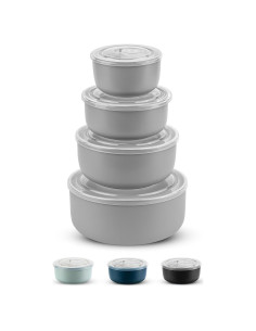 Set de 4 Tazones de Cerámica KooK Apilables Apto Microondas