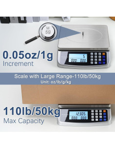 Escala de Cocina Digital ATOGOU 50kg Acero Inoxidable 304 2