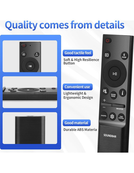 Control Remoto Qzanyee Life AH81-15047A para Barra de Sonido Samsung