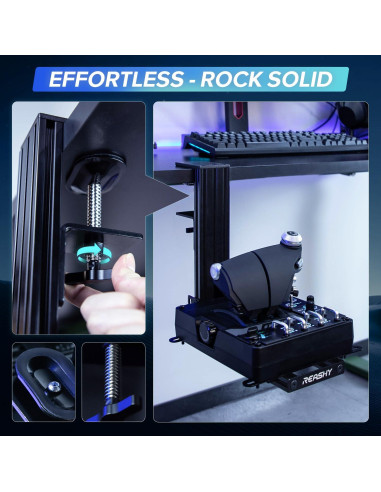 Soporte Reashy Hotas para Joystick de Aluminio Negro