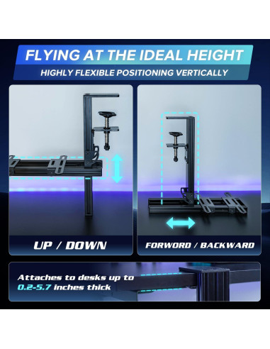 Soporte Reashy Hotas para Joystick de Aluminio Negro