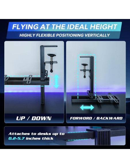 Soporte Reashy Hotas para Joystick de Aluminio Negro