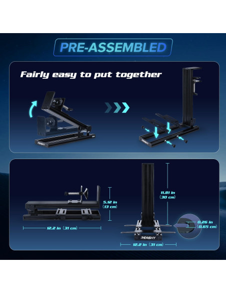 Soporte Reashy Hotas para Joystick de Aluminio Negro