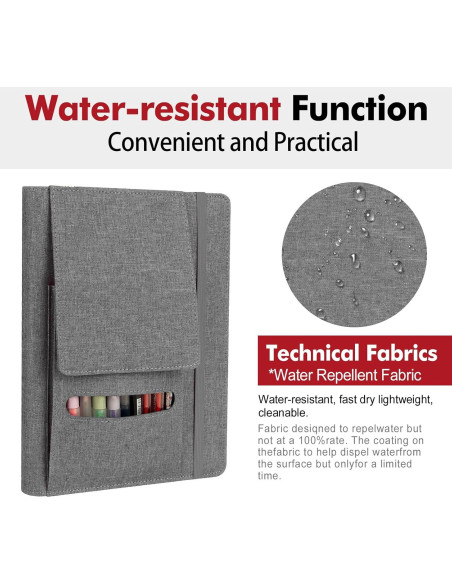 Cubierta de diario Ditiord para Rocketbook Flip Gris A5