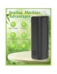 Mini Sello Térmico CAEYE Recargable USB 3000mAh para Bolsas 2