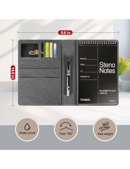 Cubierta de diario Ditiord para Rocketbook Flip Gris A5