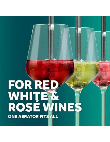 Aerador de Vino Airtender con Varita de Acero Inoxidable
