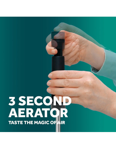 Aerador de Vino Airtender con Varita de Acero Inoxidable