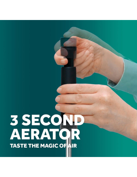 Aerador de Vino Airtender con Varita de Acero Inoxidable