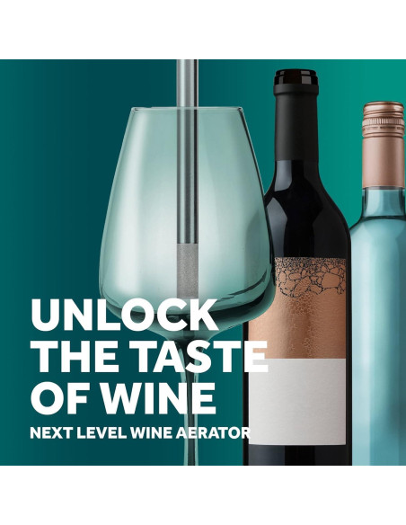 Aerador de Vino Airtender con Varita de Acero Inoxidable