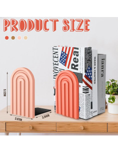 Soporte de Libros Arco Harloon 4 Piezas Madera y Metal 2