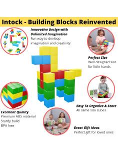 Bloques Magnéticos Intock 40 Piezas Juguetes Educativos 2