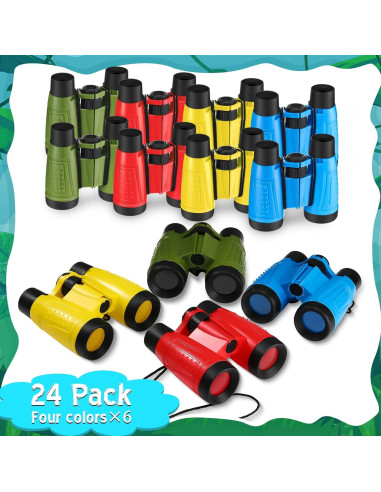 Binoculares de Juguete Leyndo 24 Piezas Colores Vibrantes