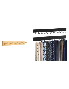 Perchero de Madera HOMEBROS con Ganchos Giratorios 1 Pcs