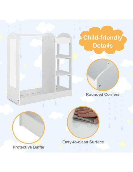 Armario Abierto para Disfraces Costzon 94x38x100 cm Blanco