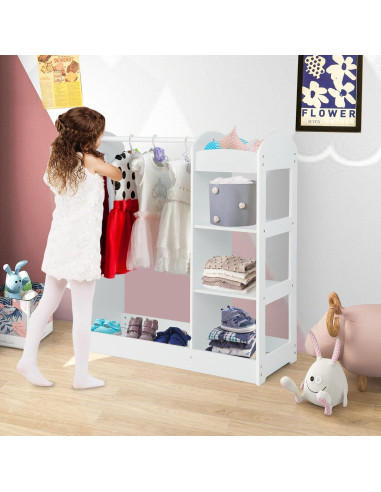 Armario Abierto para Disfraces Costzon 94x38x100 cm Blanco