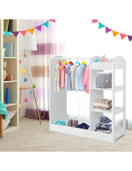 Armario Abierto para Disfraces Costzon 94x38x100 cm Blanco